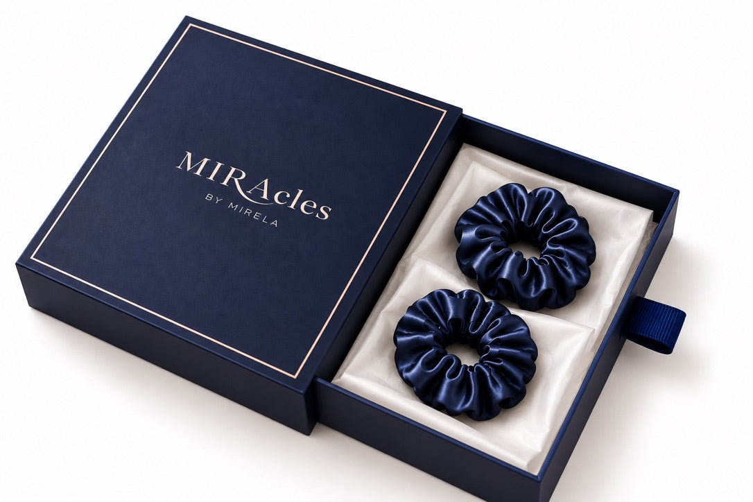 MIRAcles Mulberry Silk Scrunches Duo- Small
